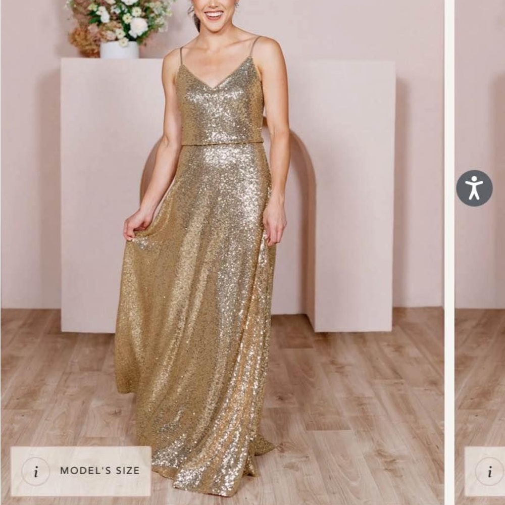 Revelry Sequin Bridesmaids Dress - Size 8